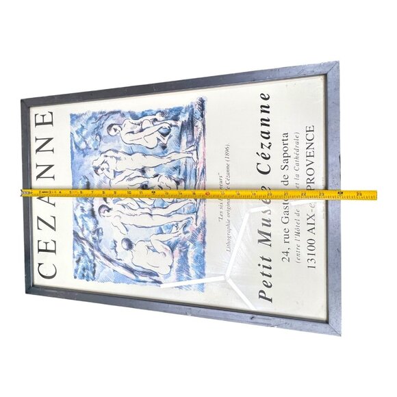 Framed Cezanne Art Print Les Six Baigneurs Lithograph Museum Poster Men Bathing - Picture 8 of 9